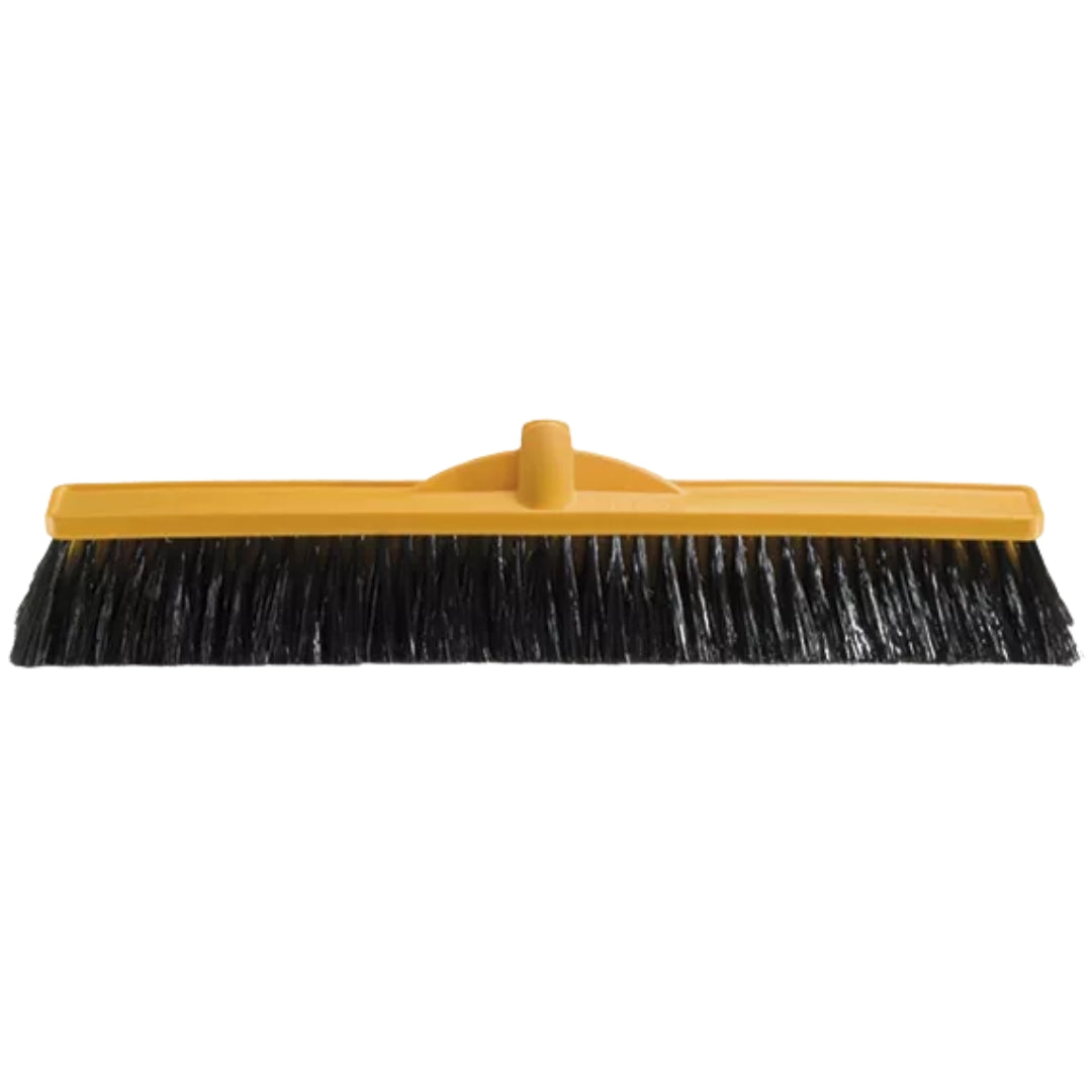 Oates Broom Head Poly Industrial Medium Stiff Yellow 600mm Each