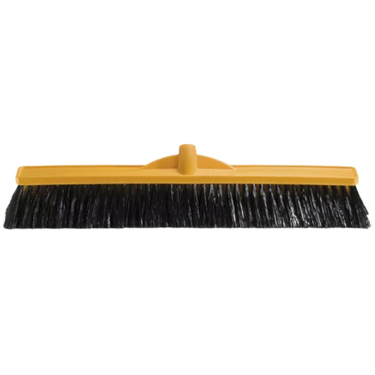 Oates Broom Head Poly Industrial Medium Stiff Yellow 600mm Each
