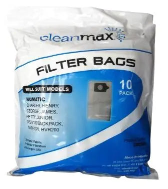 Cleanstar Numatic Filter Bags AF390S/G Pack 10