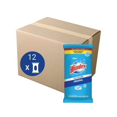 Windex Surface & Glass Cleaner 20 Wipes Carton of 12