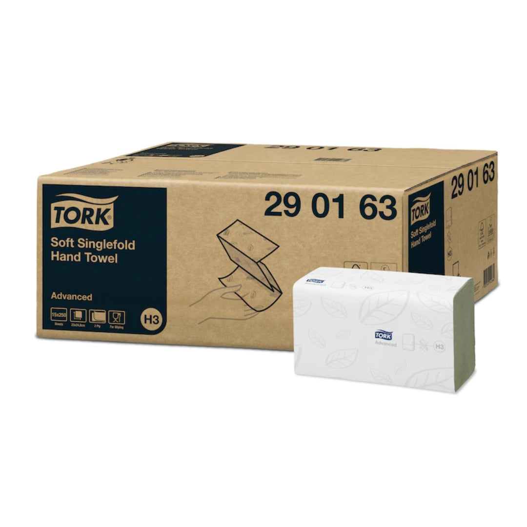Tork Hand Towel H3 Advanced Singlefold — Carton of 3750