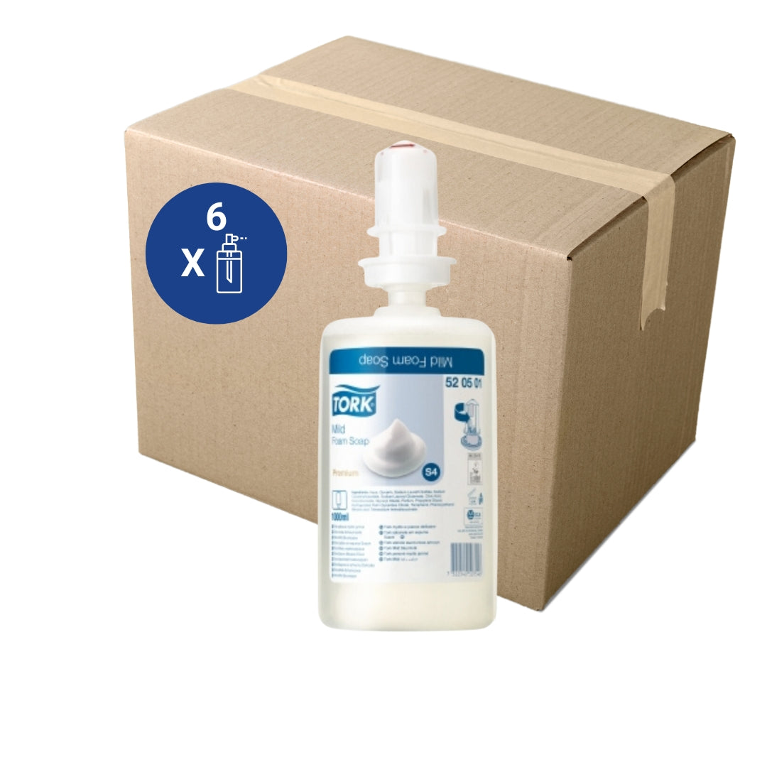 Tork Mild Foam Soap S4 — 1L, Carton of 6