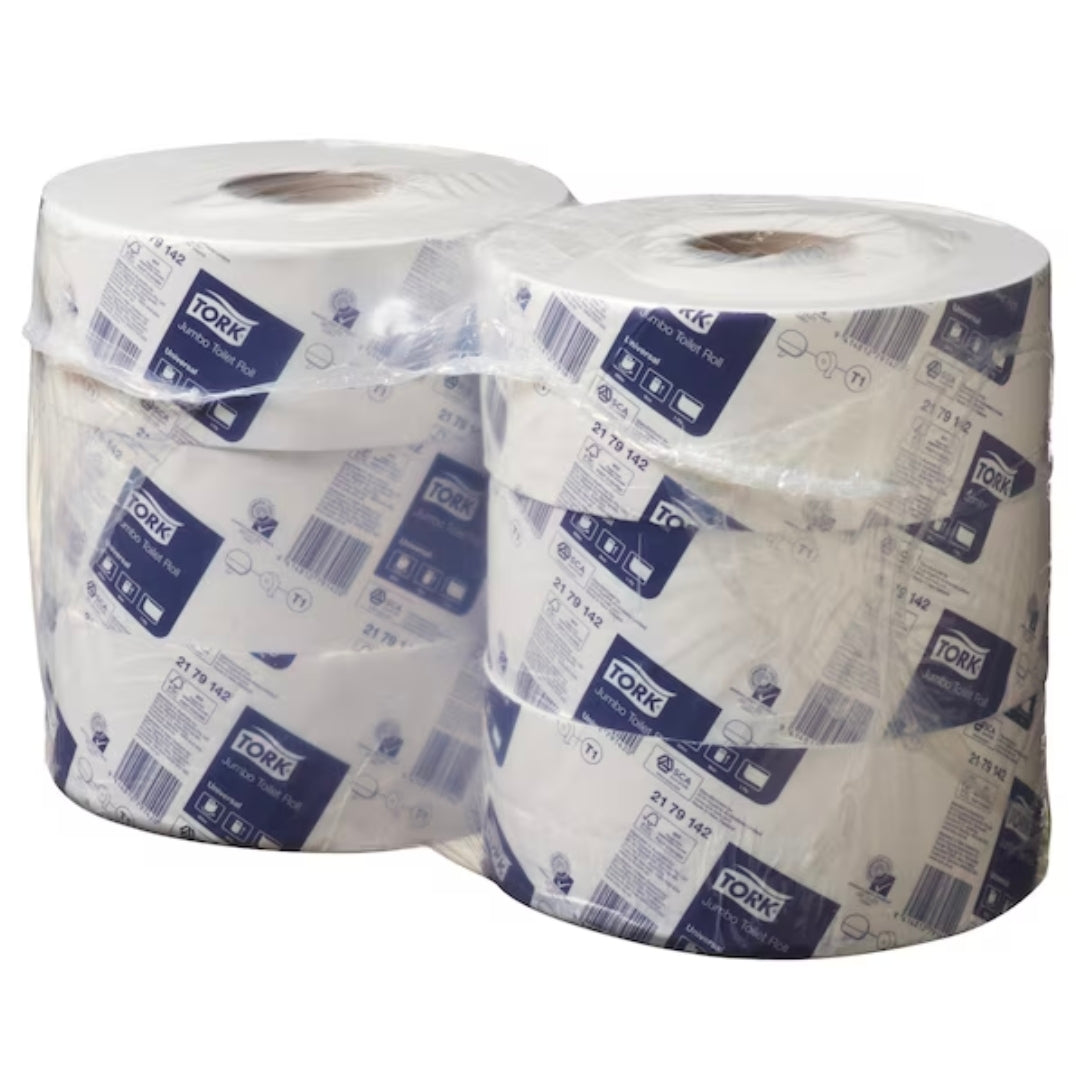 Tork Jumbo Toilet Tissue Universal — 1 Ply, 600m, Carton of 6