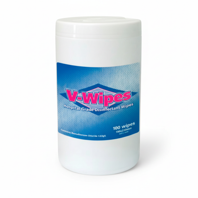 V-Wipe Hospital Grade Disinfectant Wipes Tub 100