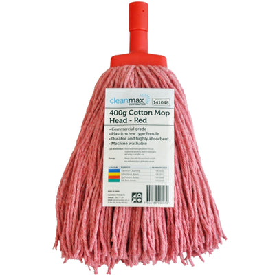 Cleanmax Cotton Mop Head Contractor Red — 400g