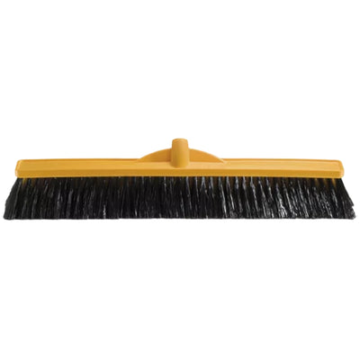 Oates Broom Head — Poly Industrial Medium Stiff, Yellow, 600mm