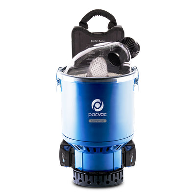 Pacvac Superpro Go Battery Backpack Vacuum — Cordless Commercial HEPA