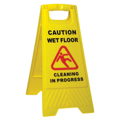 Cleanmax Caution Wet Floor A Frame Sign — Yellow