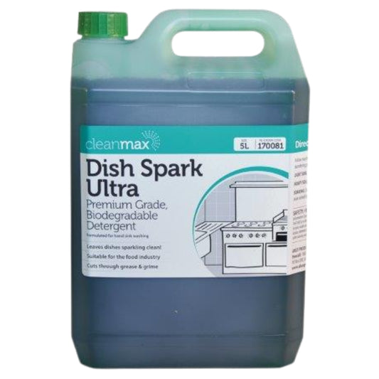 Cleanmax Dishwashing Liquid Dishspark Ultra 5L Each
