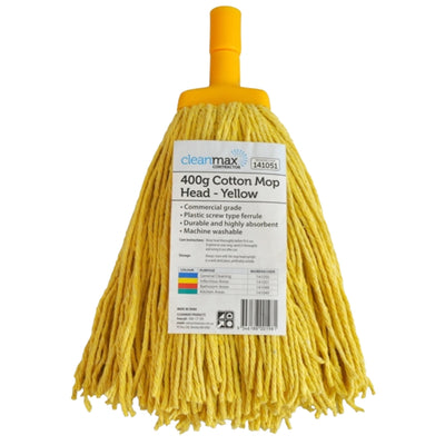 Cleanmax Cotton Mop Head Contractor Yellow — 400g