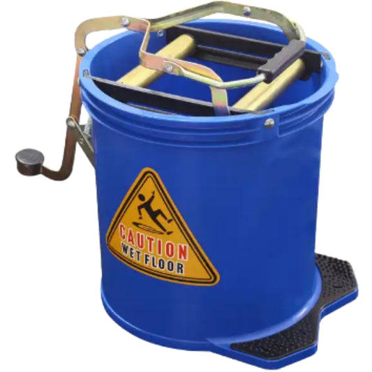 Cleanmax Mop Wringer Bucket Contractor Blue 16L Each