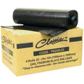 Classic Bin Liners Black — 240 L on Rolls, Carton of 100