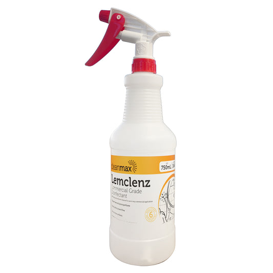 Cleanmax Spray Bottle Lemclenz 750ml Each