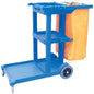 Cleanmax Janitors Cart With Bag Blue Each