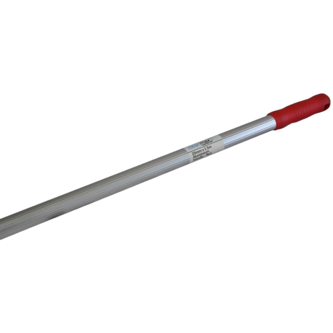 Cleanmax Aluminium Handle Contractor Red 25mm x 1.5m Each