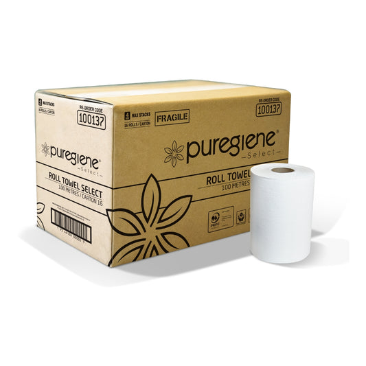 Puregiene Roll Towel Select 100m Carton 16