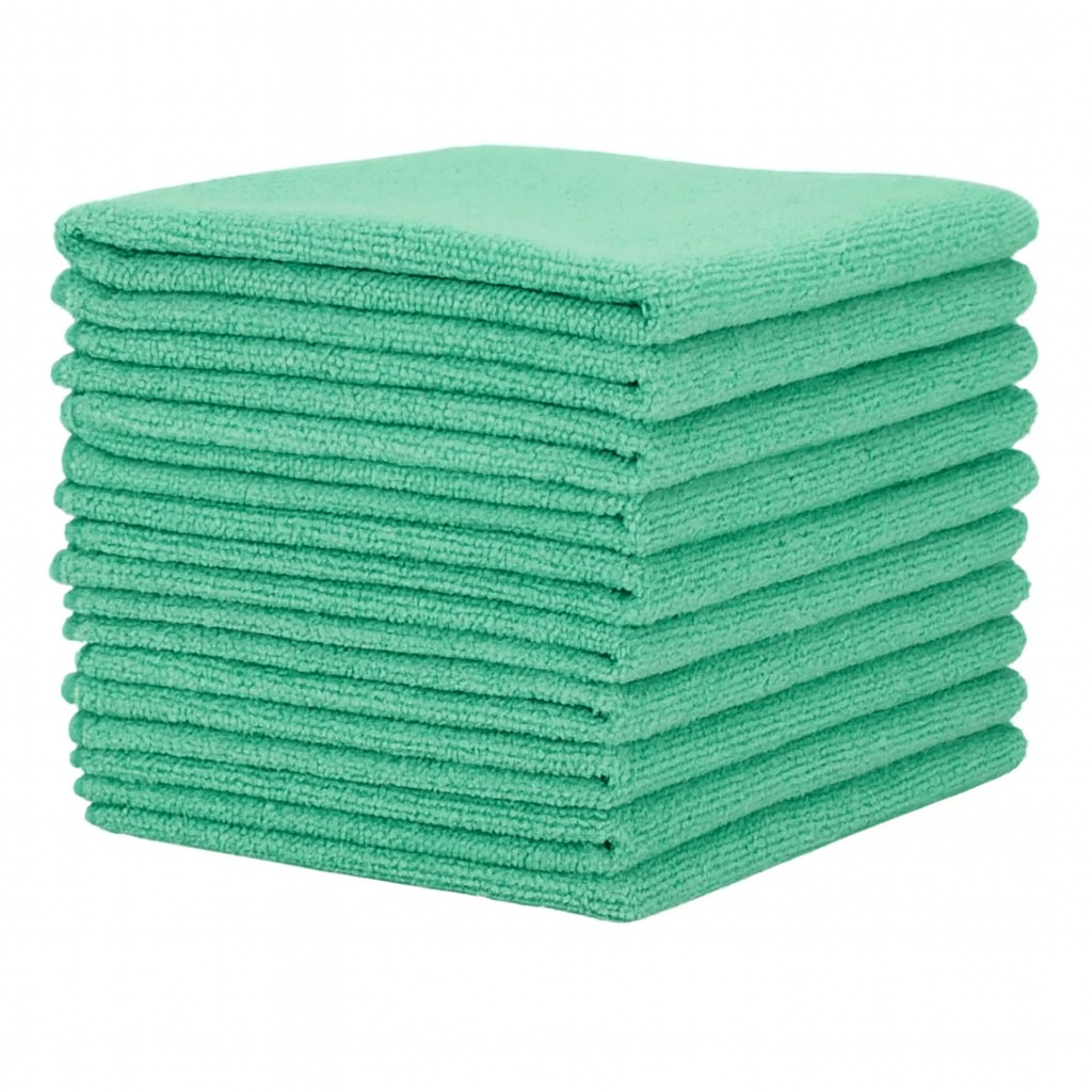 10 Pack Cleanmax Microfibre Cloth Premium Green Each