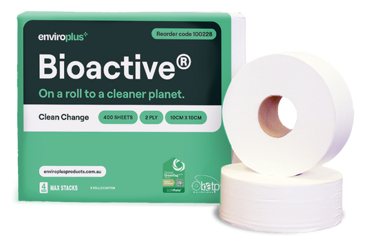 Enviroplus Jumbo Toilet Tissue Bioactive 2 Ply 300m Carton 8