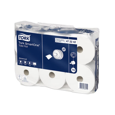Tork T8 SmartOne Toilet Roll — 2 Ply, 1150 Sheets, Carton of 6
