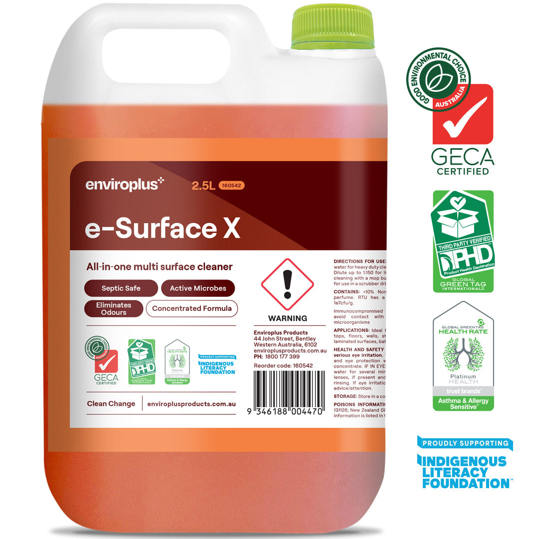 Enviroplus Concentrated Multi Surface Cleaner e-Surface X E4 2.5L Each