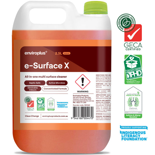 Enviroplus Concentrated Multi Surface Cleaner e-Surface X E4 2.5L Each