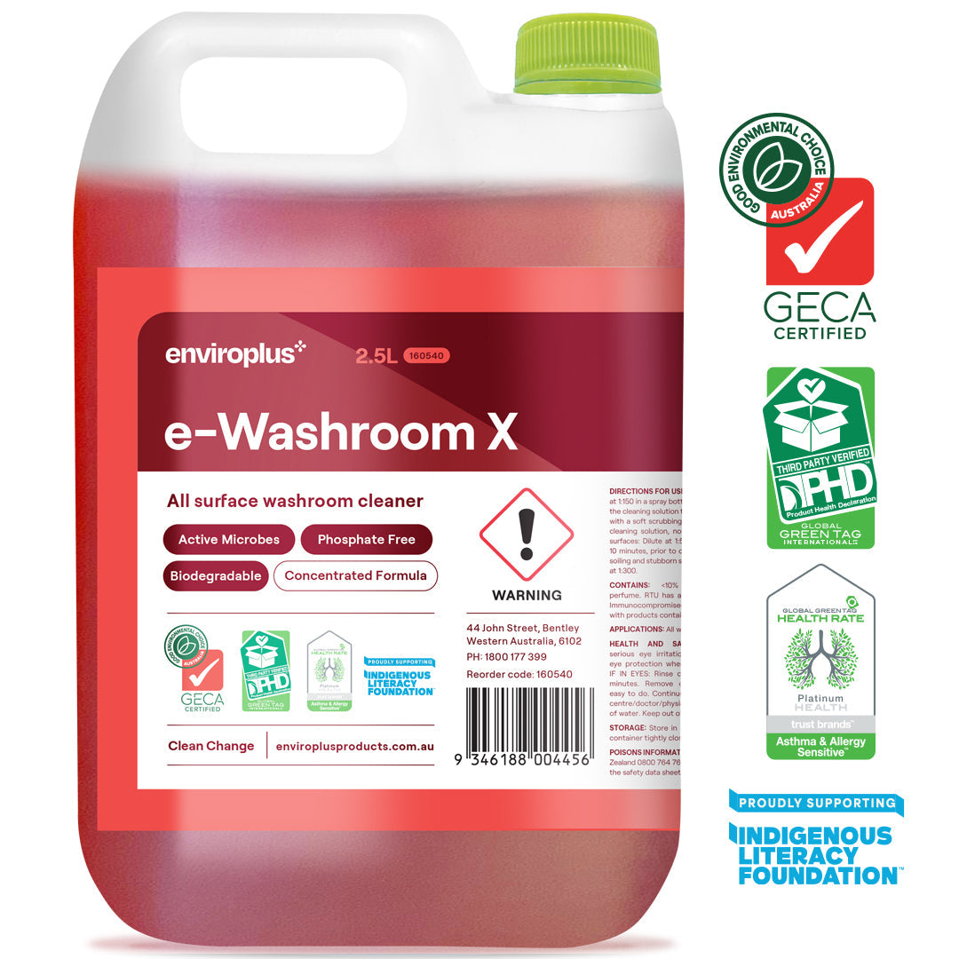 Enviroplus Concentrated Washroom Cleaner e-Washroom X E1 2.5L Each