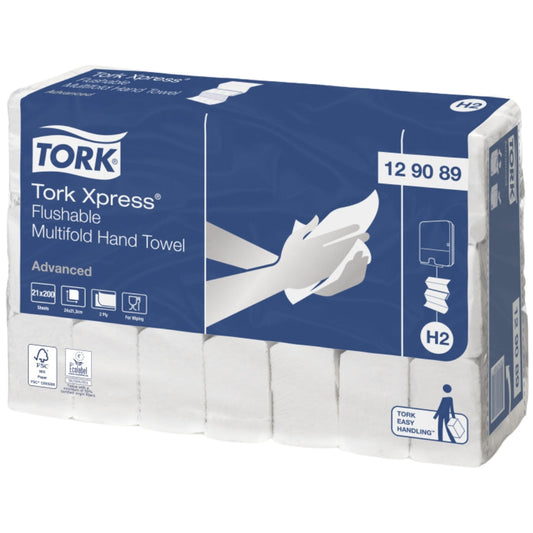 Tork Flushable Multifold Hand Towel Xpress T7 Carton 21