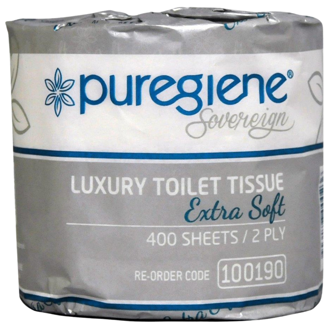 Puregiene Toilet Tissue Sovereign — 2 Ply, 400 Sheet, Carton of 48
