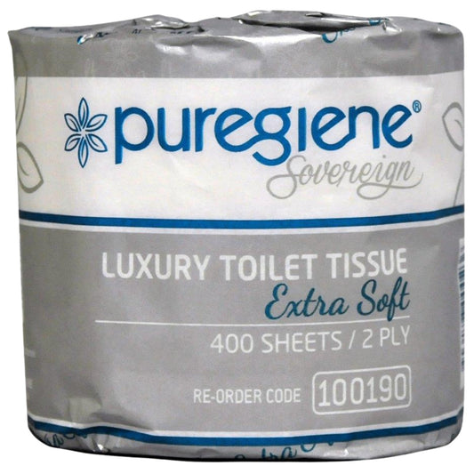Puregiene Toilet Tissue Sovereign 2 Ply 400 Sheet Carton 48