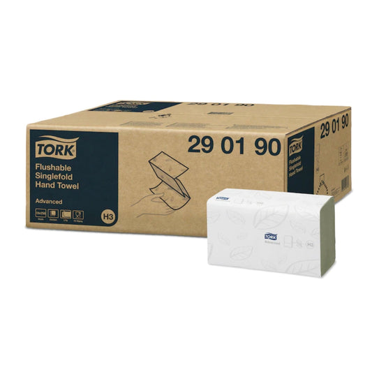 Tork Hand Towel Flushable Advanced H3 Carton 3750