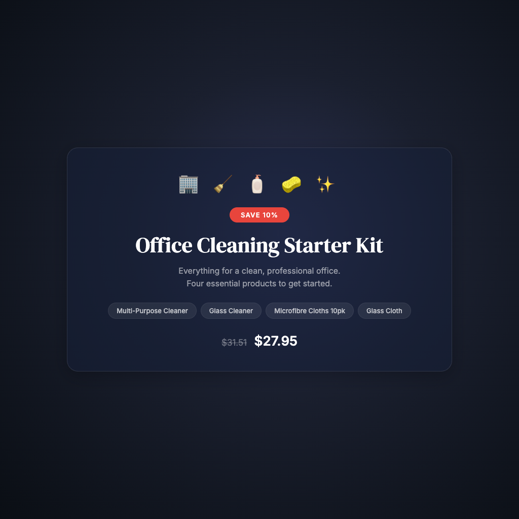 Office Cleaning Starter Kit