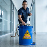 Cleanmax Contractor Mop Wringer Bucket — Blue, 16L, Side-Press