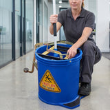 Cleanmax Contractor Mop Wringer Bucket — Blue, 16L, Side-Press