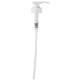 White plastic pump dispenser on a white background