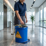 Cleanmax Contractor Mop Wringer Bucket — Blue, 16L, Side-Press