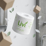Livi Everyday Toilet Tissue — 2-Ply, 400 Sheets, Carton of 48